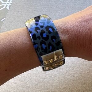 Alexis Bittar- Leopard Print Bracelet with Gold Accents